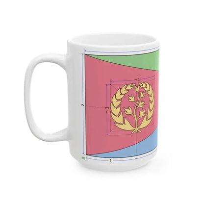 Flag of Eritrea construction sheet (Eritrea) White Coffee Mug - Go Mug Yourself
