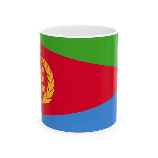 Flag of Eritrea (Eritrea) White Coffee Mug-11oz-Go Mug Yourself