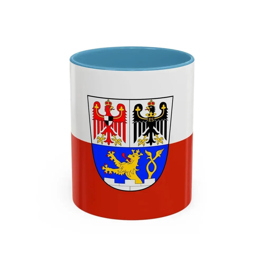 Flag of Erlangen Germany - Accent Coffee Mug 11oz Light Blue - Go Mug Yourself
