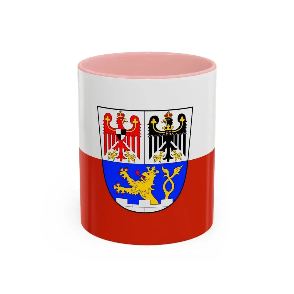 Flag of Erlangen Germany - Accent Coffee Mug 11oz Pink - Go Mug Yourself