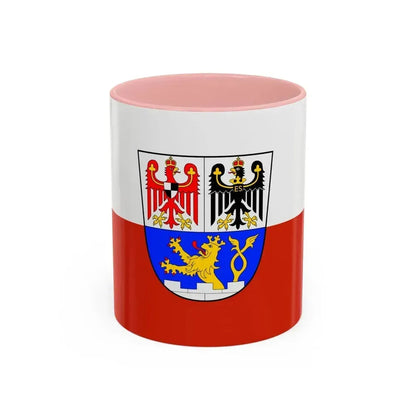 Flag of Erlangen Germany - Accent Coffee Mug 11oz Pink - Go Mug Yourself