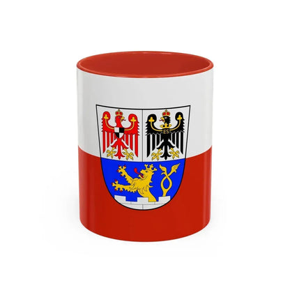 Flag of Erlangen Germany - Accent Coffee Mug 11oz Red - Go Mug Yourself