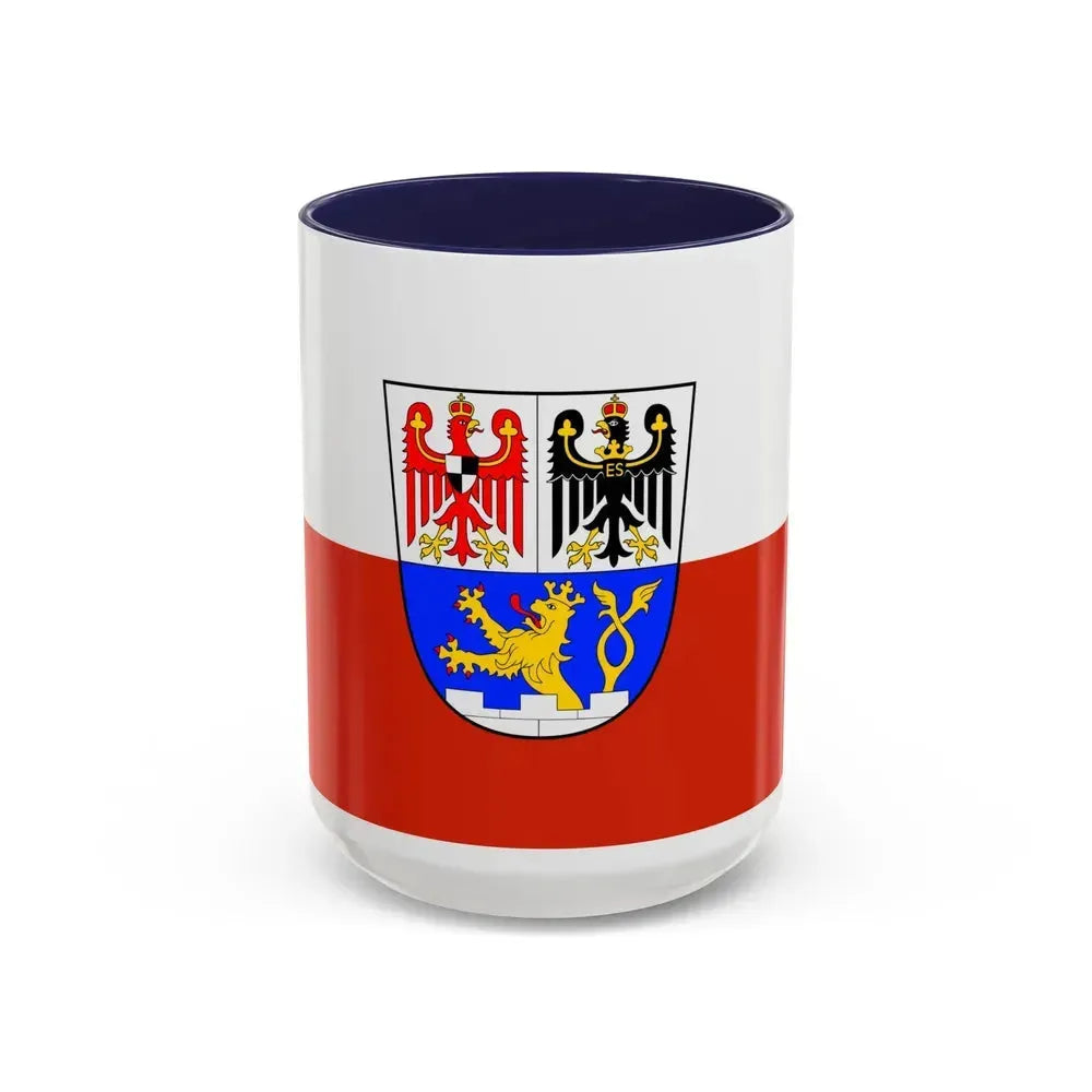 Flag of Erlangen Germany - Accent Coffee Mug 15oz Navy - Go Mug Yourself