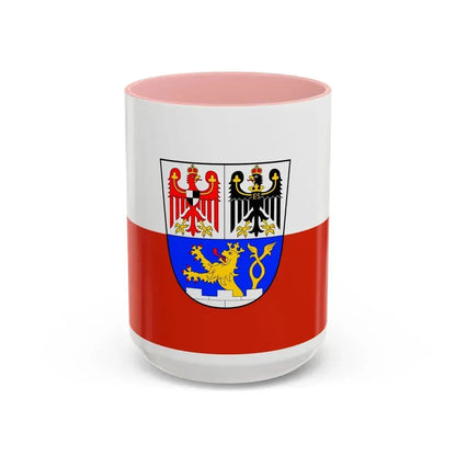 Flag of Erlangen Germany - Accent Coffee Mug 15oz Pink - Go Mug Yourself
