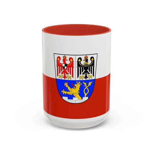 Flag of Erlangen Germany - Accent Coffee Mug 15oz Red - Go Mug Yourself