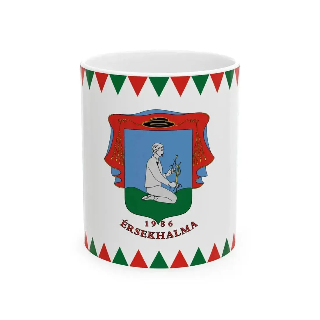 Flag of Ersekhalma (Hungary) White Coffee Mug 11oz - Go Mug Yourself