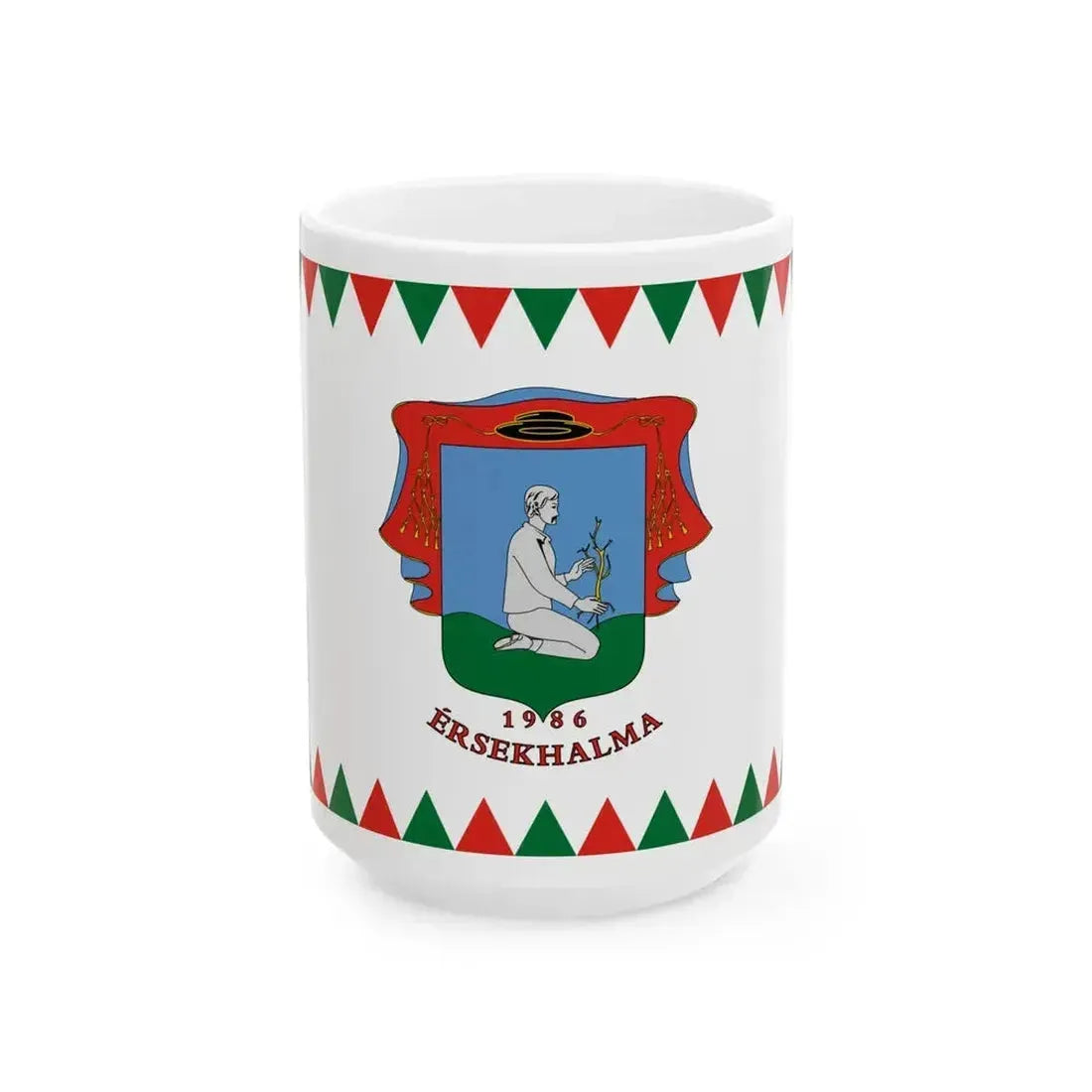 Flag of Ersekhalma (Hungary) White Coffee Mug 15oz - Go Mug Yourself