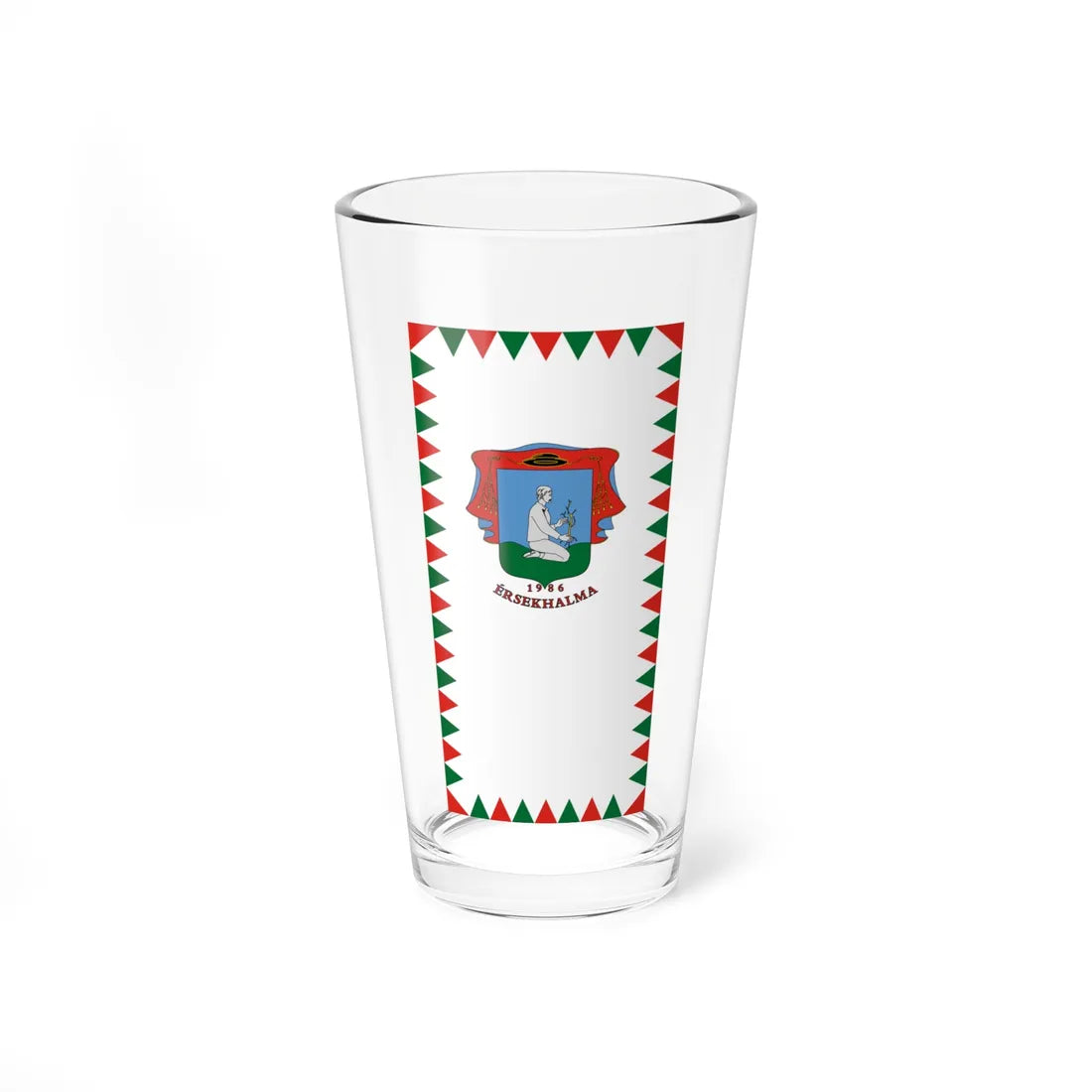 Flag of Ersekhalma vertical (Hungary) Pint Glass 16oz 16oz - Go Mug Yourself