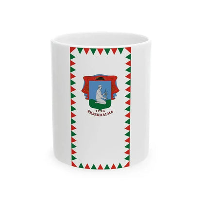 Flag of Ersekhalma vertical (Hungary) White Coffee Mug 11oz - Go Mug Yourself