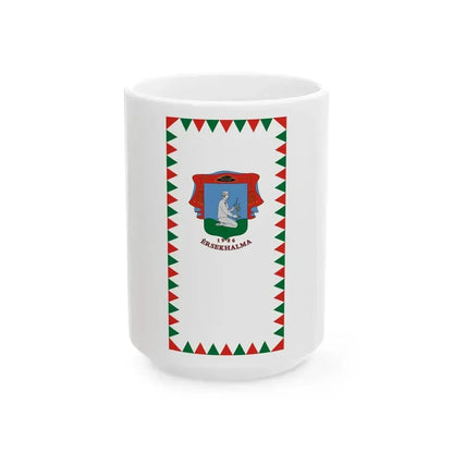 Flag of Ersekhalma vertical (Hungary) White Coffee Mug 15oz - Go Mug Yourself