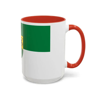 Flag of Erzgebirgskreises Germany - Accent Coffee Mug - Go Mug Yourself