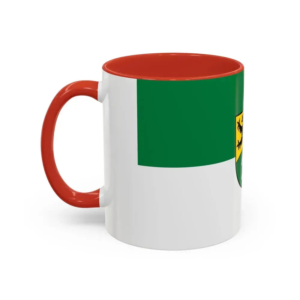 Flag of Erzgebirgskreises Germany - Accent Coffee Mug - Go Mug Yourself