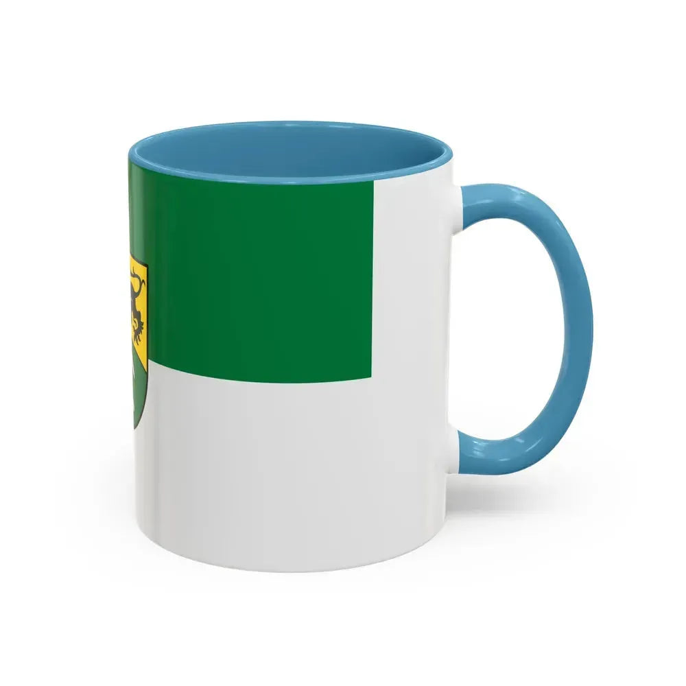 Flag of Erzgebirgskreises Germany - Accent Coffee Mug - Go Mug Yourself