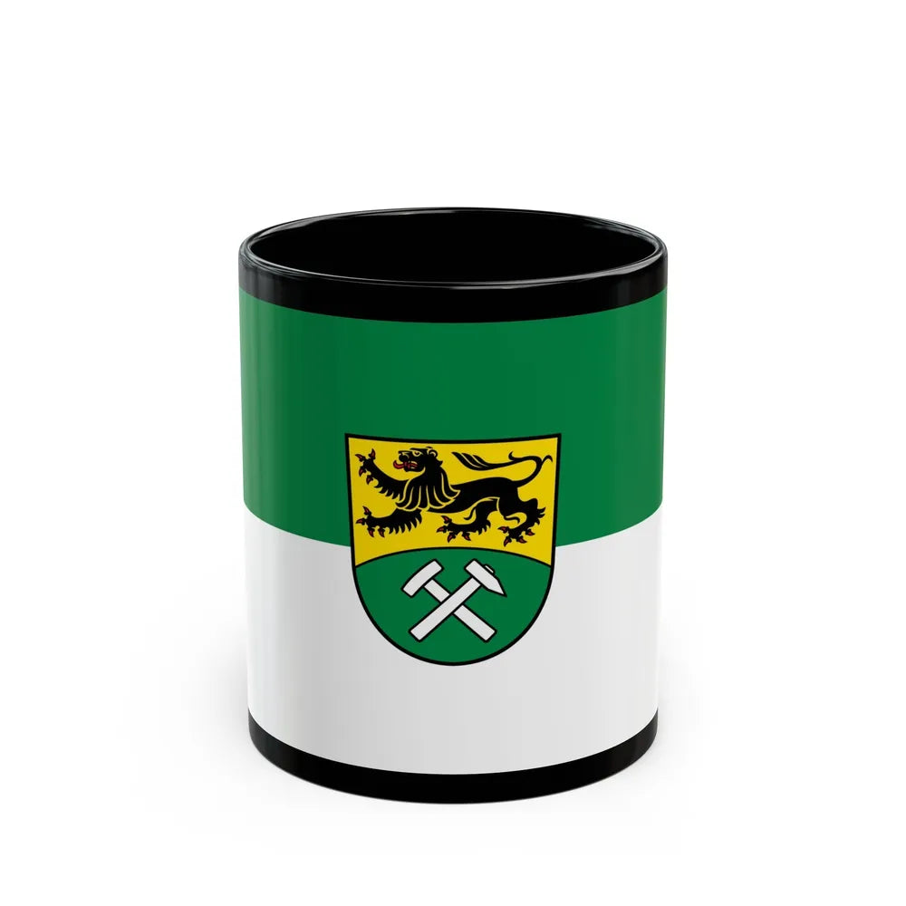 Flag of Erzgebirgskreises Germany - Black Coffee Mug-11oz-Go Mug Yourself