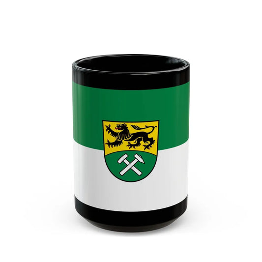 Flag of Erzgebirgskreises Germany - Black Coffee Mug-15oz-Go Mug Yourself