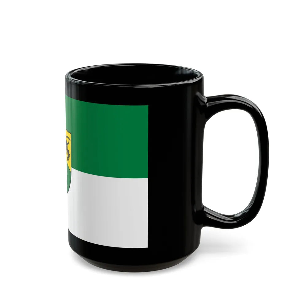 Flag of Erzgebirgskreises Germany - Black Coffee Mug-Go Mug Yourself