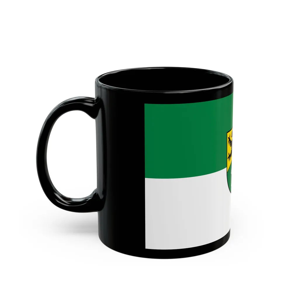 Flag of Erzgebirgskreises Germany - Black Coffee Mug-Go Mug Yourself