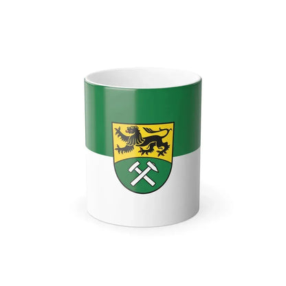 Flag of Erzgebirgskreises Germany - Color Changing Coffee Mug 11oz - Go Mug Yourself
