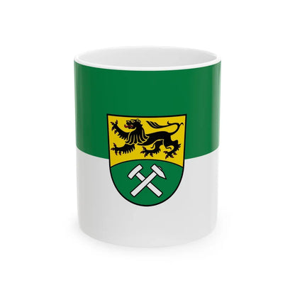 Flag of Erzgebirgskreises Germany - White Coffee Mug-11oz-Go Mug Yourself