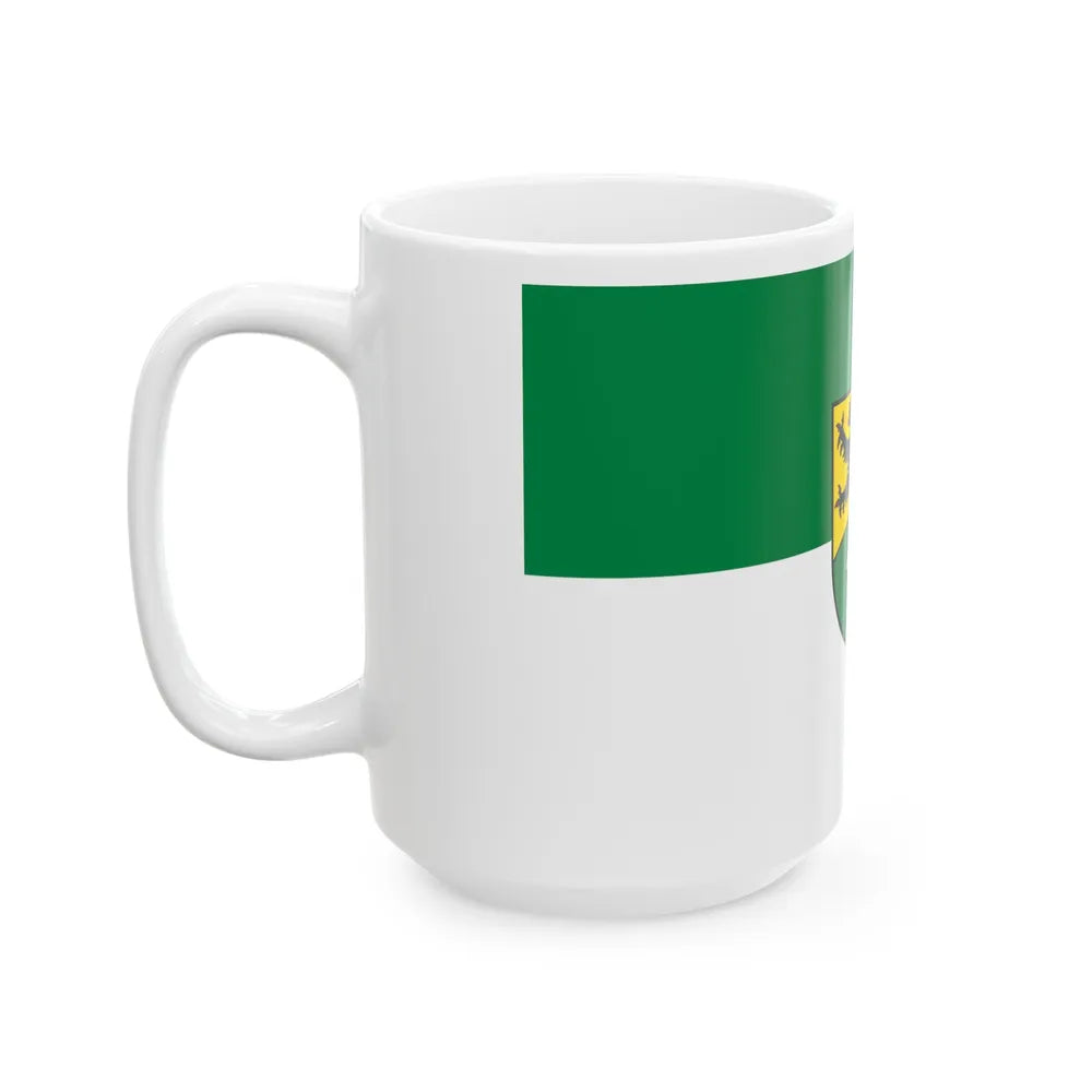 Flag of Erzgebirgskreises Germany - White Coffee Mug-Go Mug Yourself