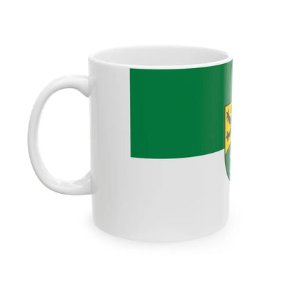 Flag of Erzgebirgskreises Germany - White Coffee Mug-Go Mug Yourself