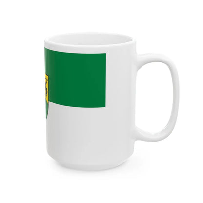 Flag of Erzgebirgskreises Germany - White Coffee Mug-Go Mug Yourself