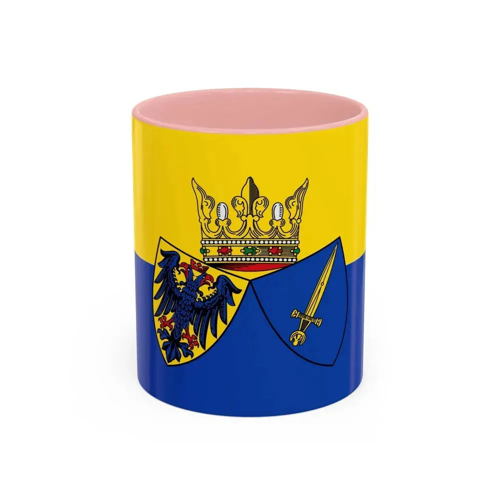 Flag of Essen Germany - Accent Coffee Mug 11oz Pink - Go Mug Yourself