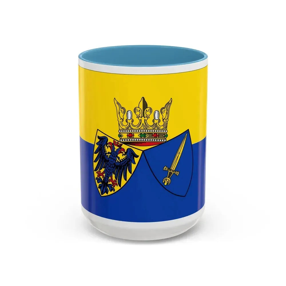 Flag of Essen Germany - Accent Coffee Mug 15oz Light Blue - Go Mug Yourself