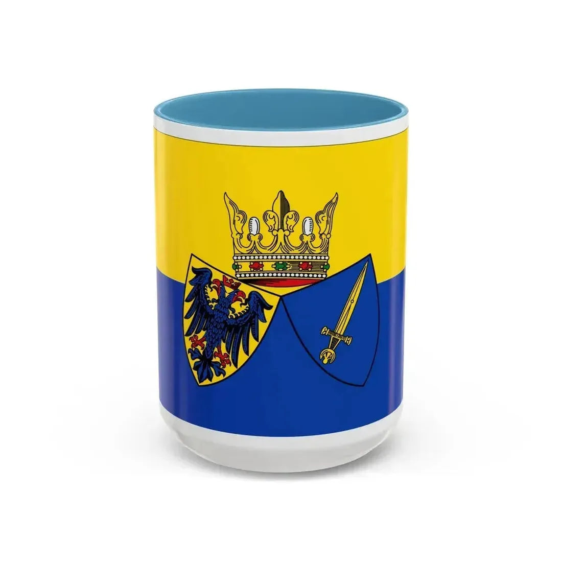 Flag of Essen Germany - Accent Coffee Mug 15oz Light Blue - Go Mug Yourself