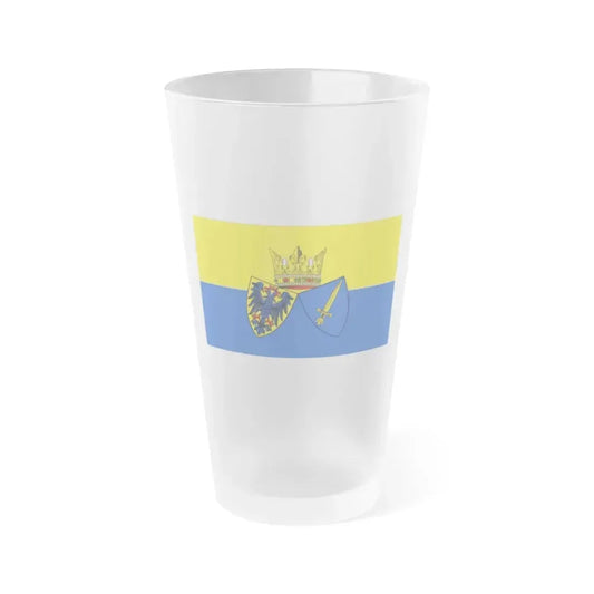 Flag of Essen Germany - Frosted Pint Glass 16oz 16oz Frosted - Go Mug Yourself