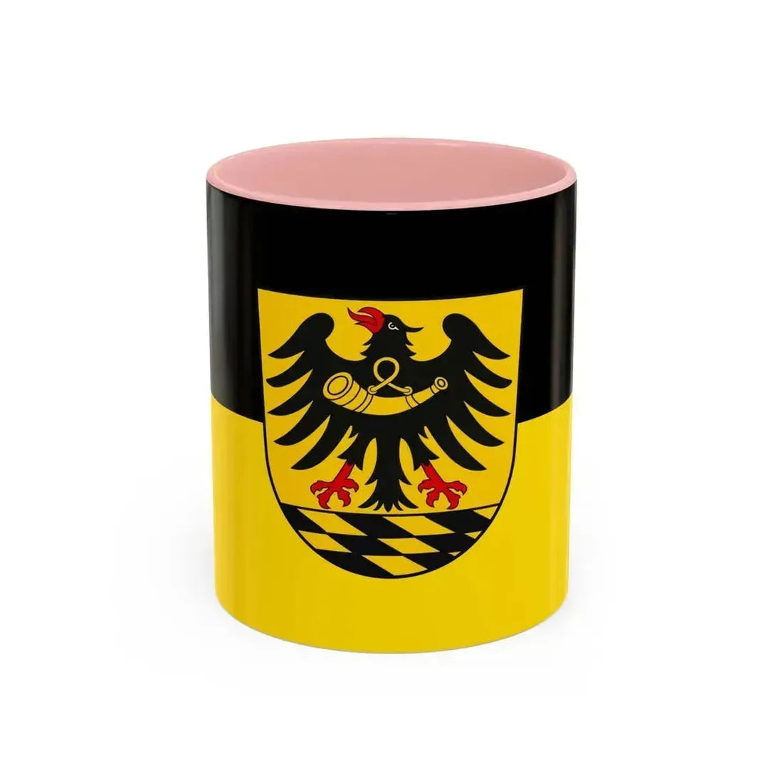 Flag of Esslingen Germany - Accent Coffee Mug 11oz Pink - Go Mug Yourself
