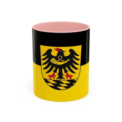 Flag of Esslingen Germany - Accent Coffee Mug 11oz Pink - Go Mug Yourself