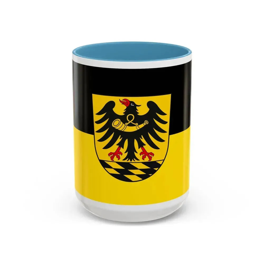Flag of Esslingen Germany - Accent Coffee Mug 15oz Light Blue - Go Mug Yourself