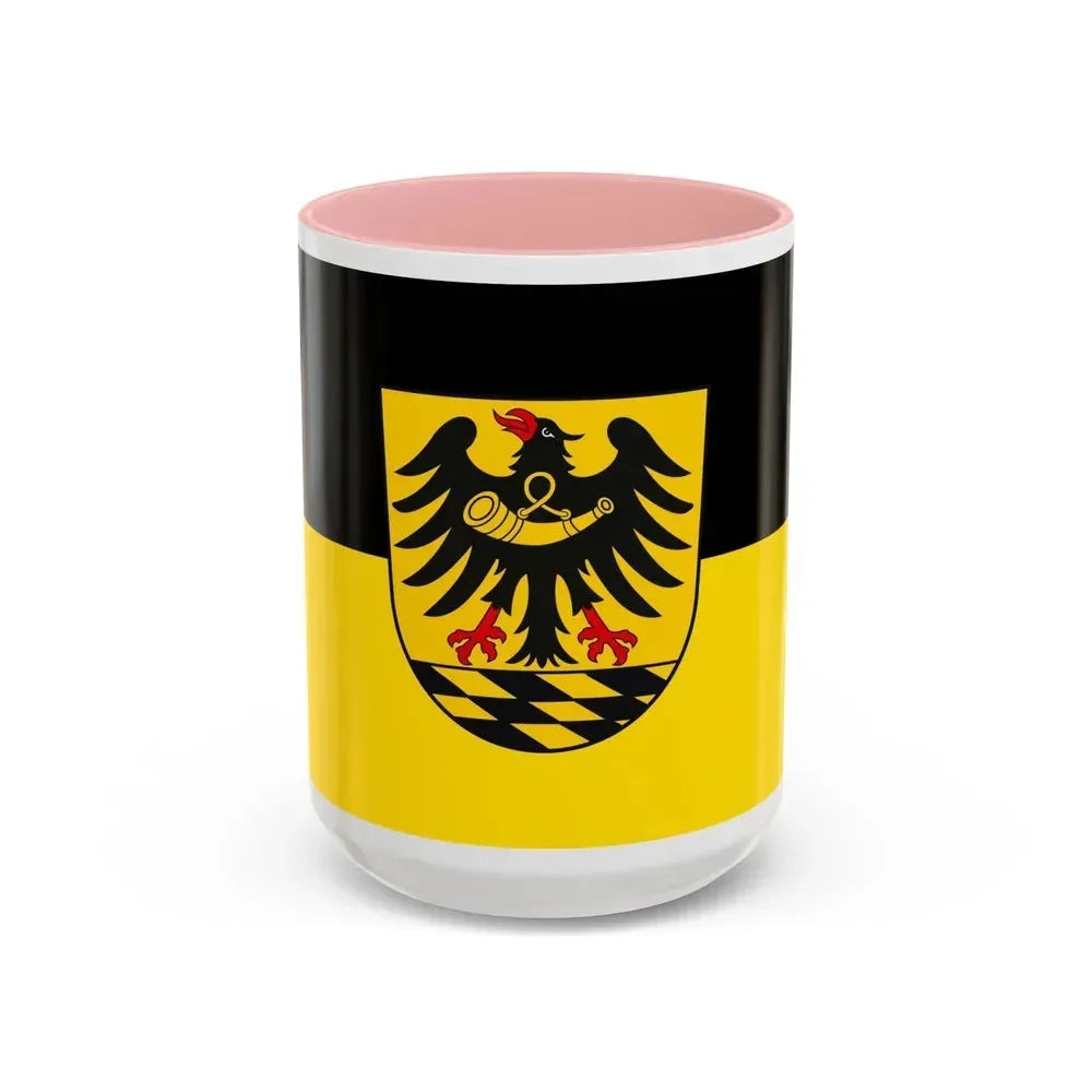 Flag of Esslingen Germany - Accent Coffee Mug 15oz Pink - Go Mug Yourself
