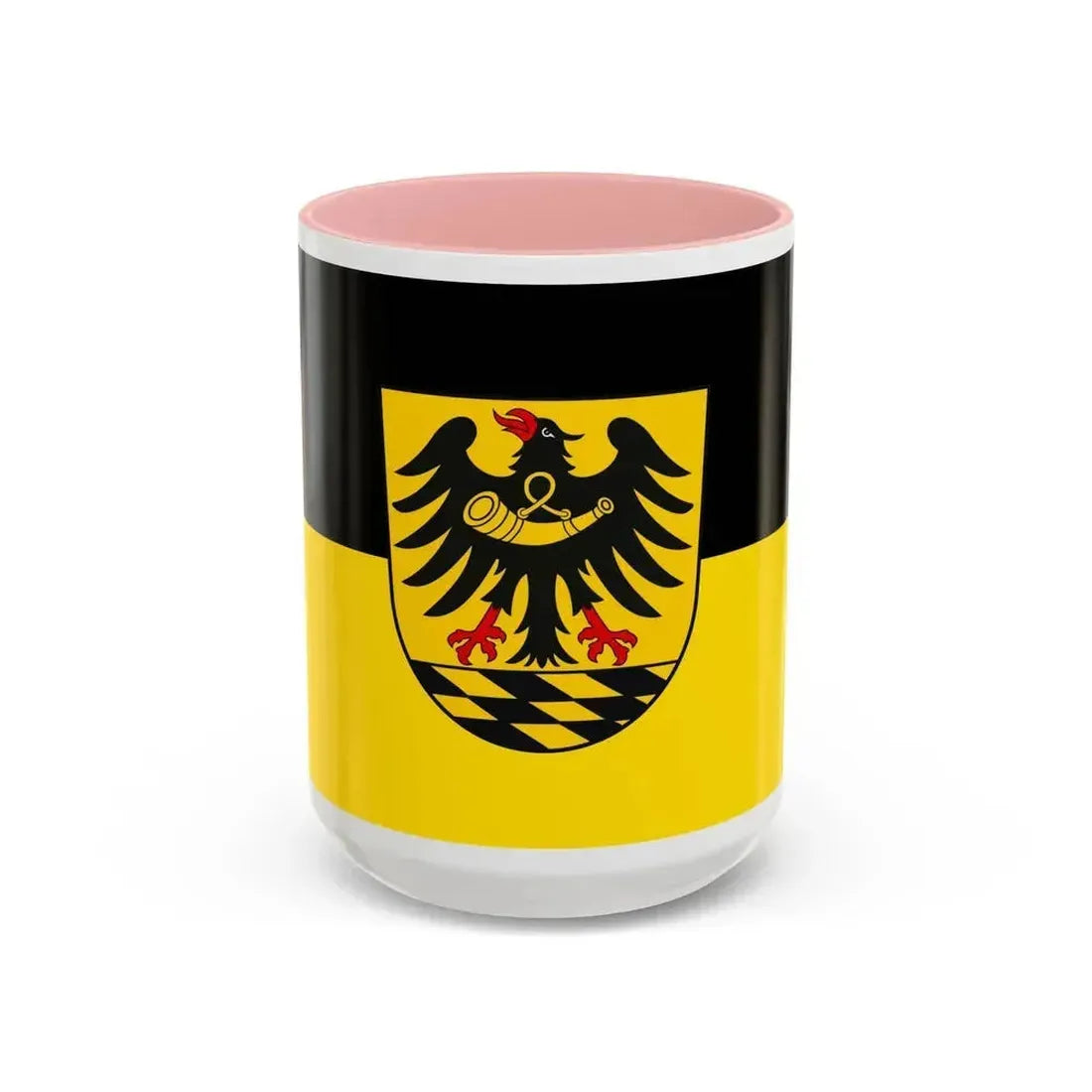 Flag of Esslingen Germany - Accent Coffee Mug 15oz Pink - Go Mug Yourself