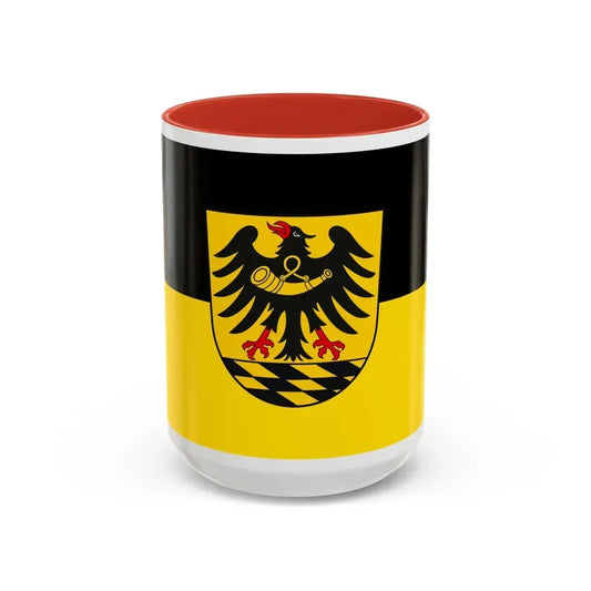 Flag of Esslingen Germany - Accent Coffee Mug 15oz Red - Go Mug Yourself