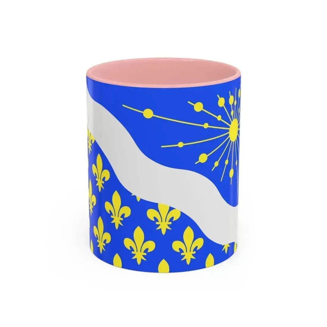 Flag of Essonne France 2 - Accent Coffee Mug 11oz Pink - Go Mug Yourself