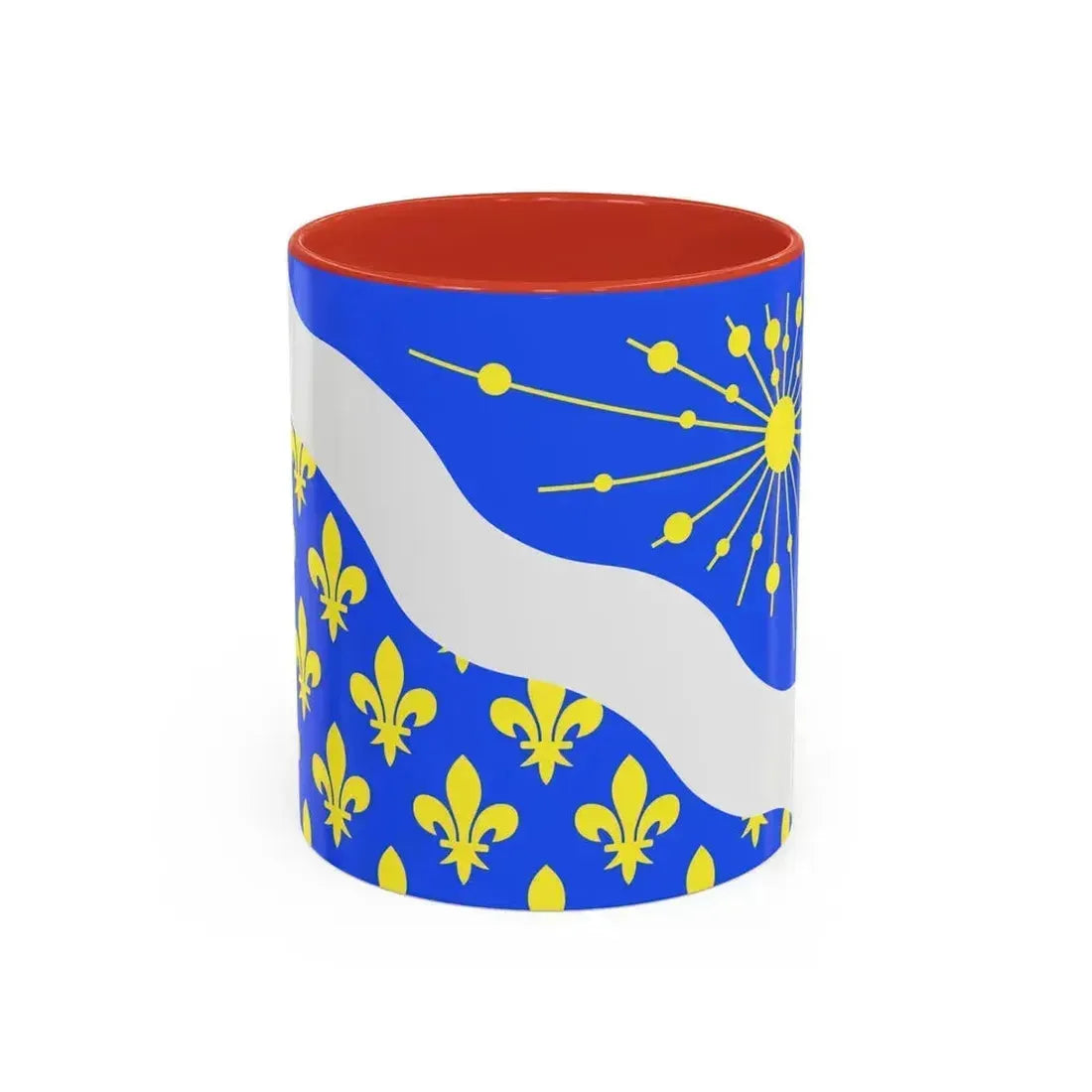 Flag of Essonne France 2 - Accent Coffee Mug 11oz Red - Go Mug Yourself