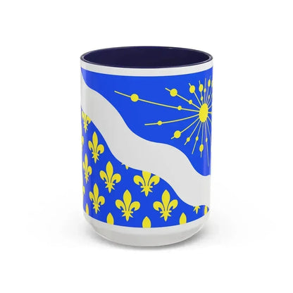 Flag of Essonne France 2 - Accent Coffee Mug 15oz Navy - Go Mug Yourself