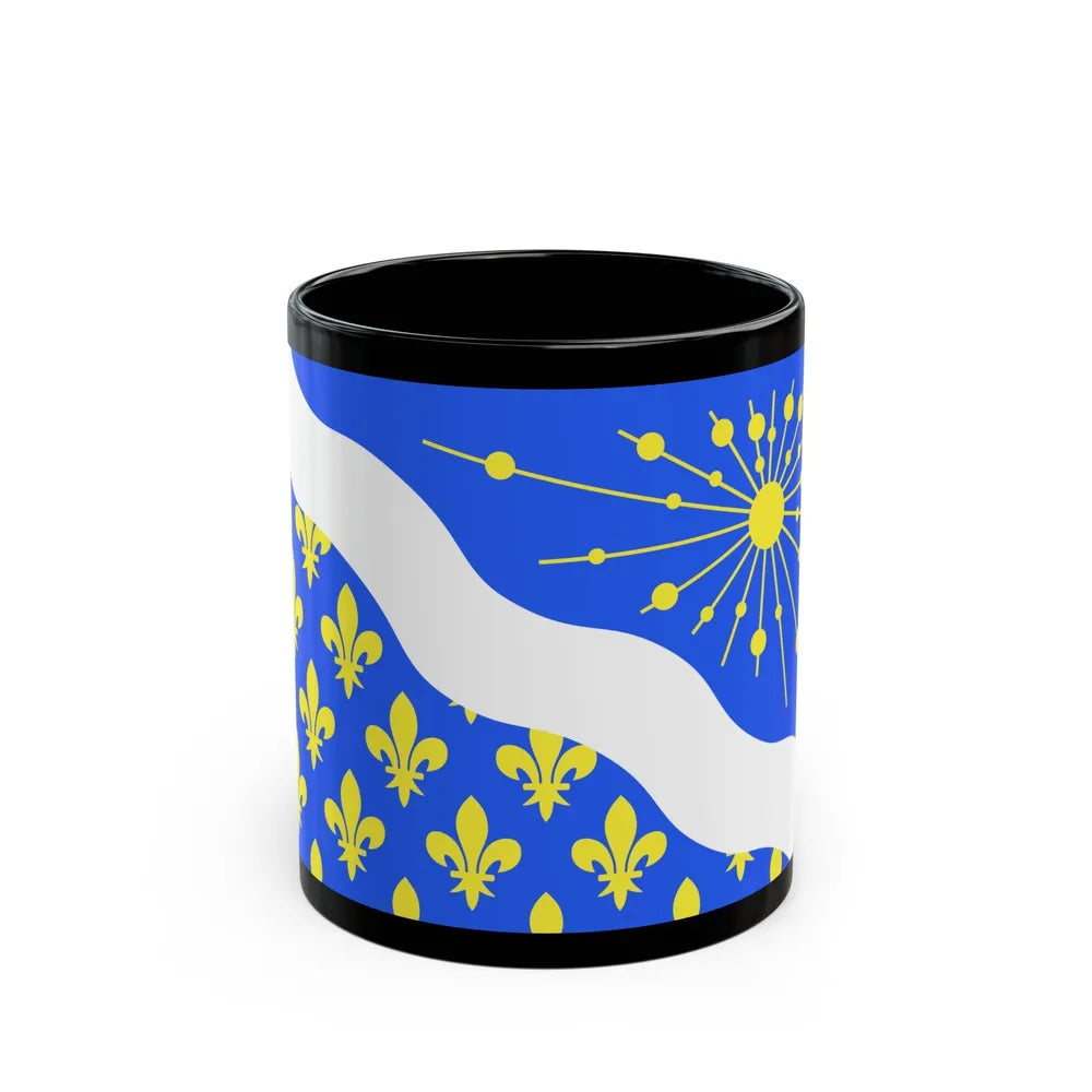 Flag of Essonne France 2 - Black Coffee Mug-11oz-Go Mug Yourself