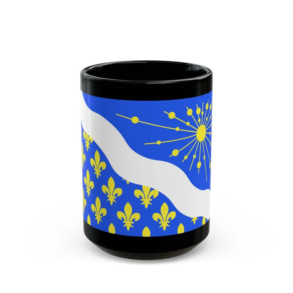 Flag of Essonne France 2 - Black Coffee Mug-15oz-Go Mug Yourself