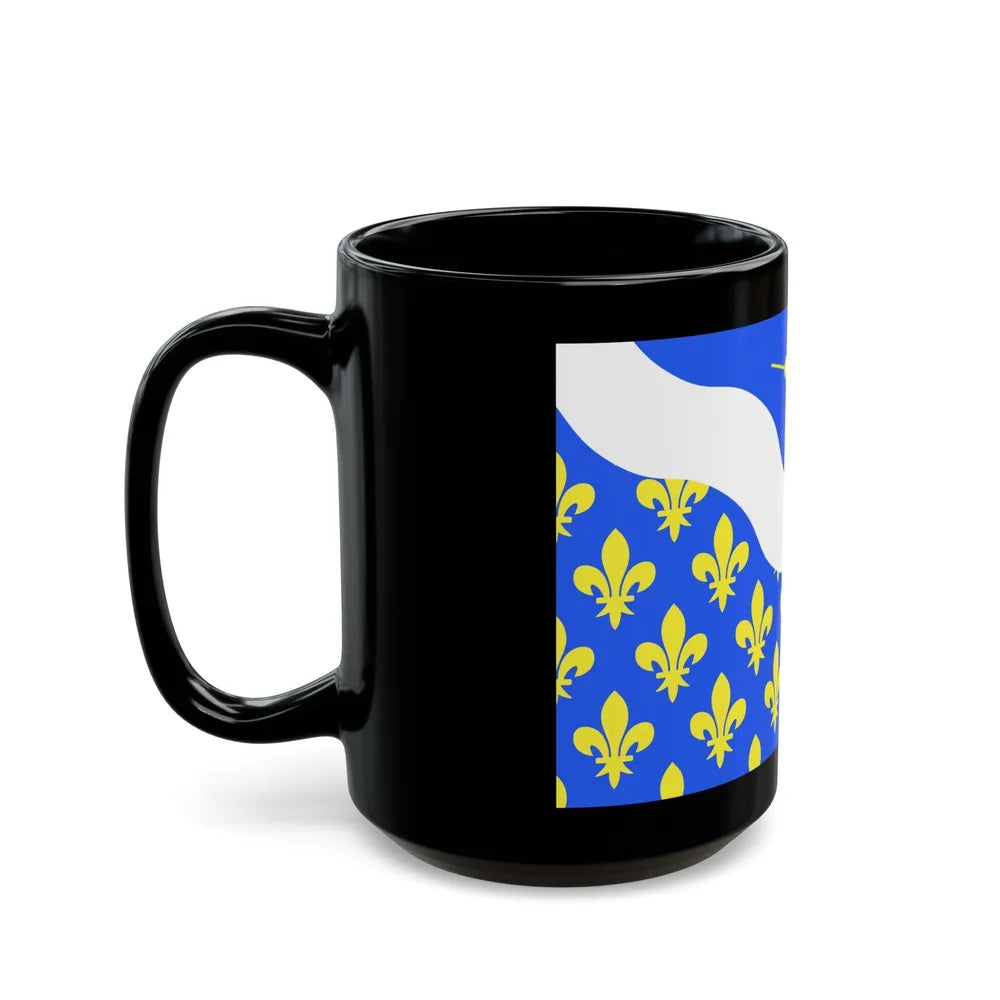 Flag of Essonne France 2 - Black Coffee Mug-Go Mug Yourself