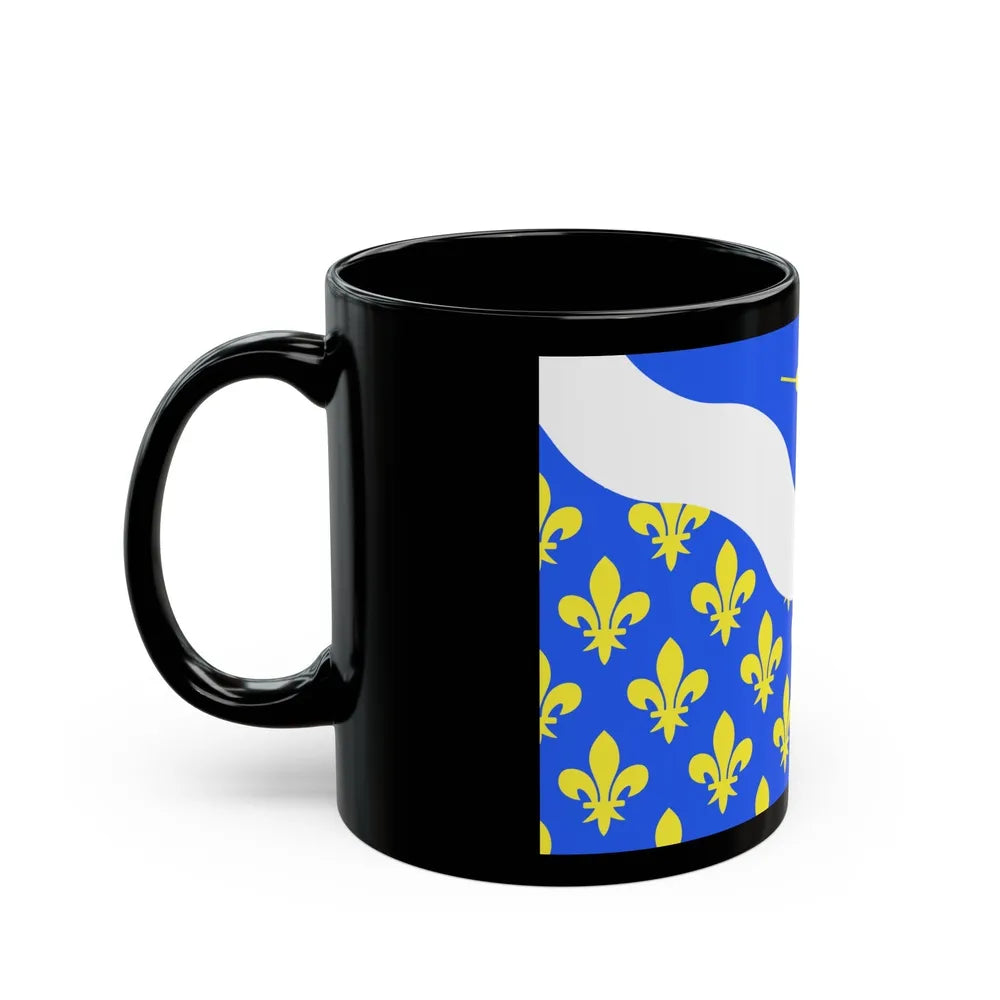 Flag of Essonne France 2 - Black Coffee Mug-Go Mug Yourself