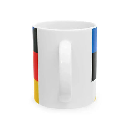 Flag of Estonia and Germany (Estonia) White Coffee Mug - Go Mug Yourself