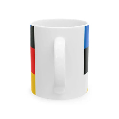 Flag of Estonia and Germany (Estonia) White Coffee Mug - Go Mug Yourself