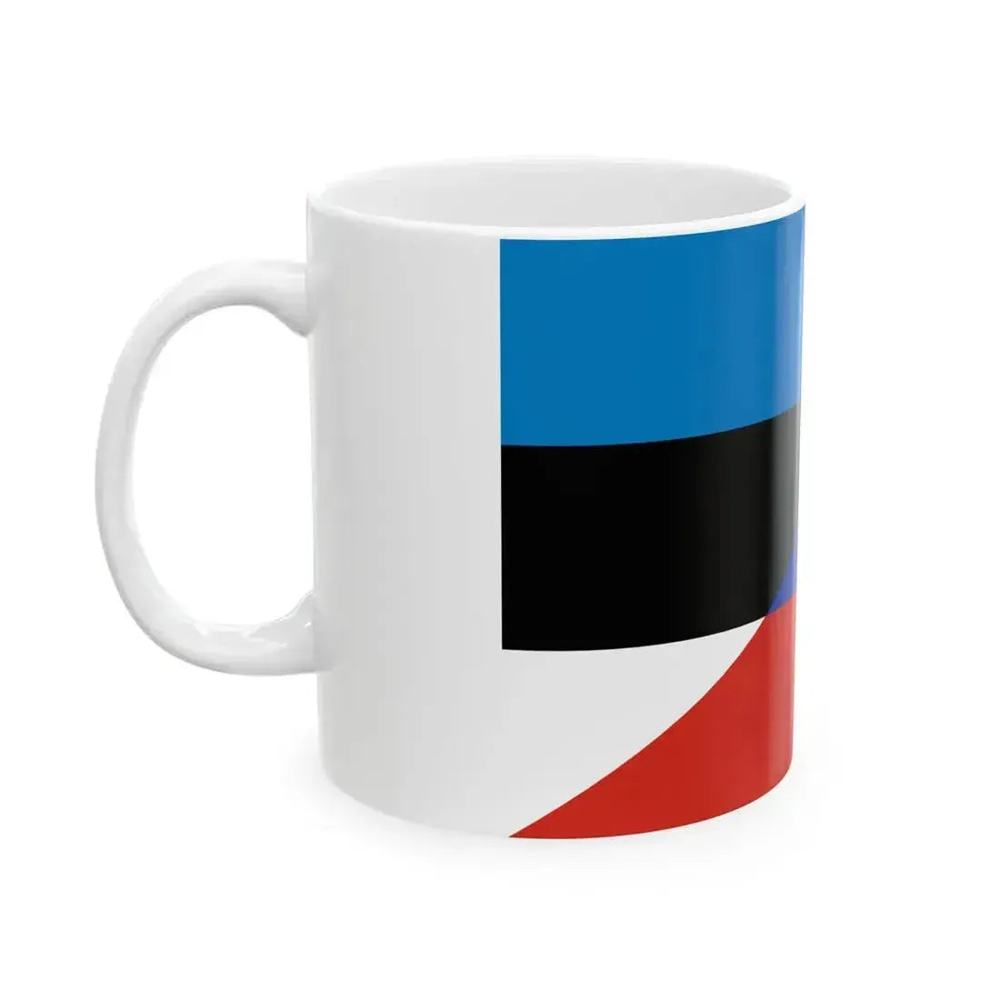 Flag of Estonia and Russia 2-3 (Estonia) White Coffee Mug - Go Mug Yourself