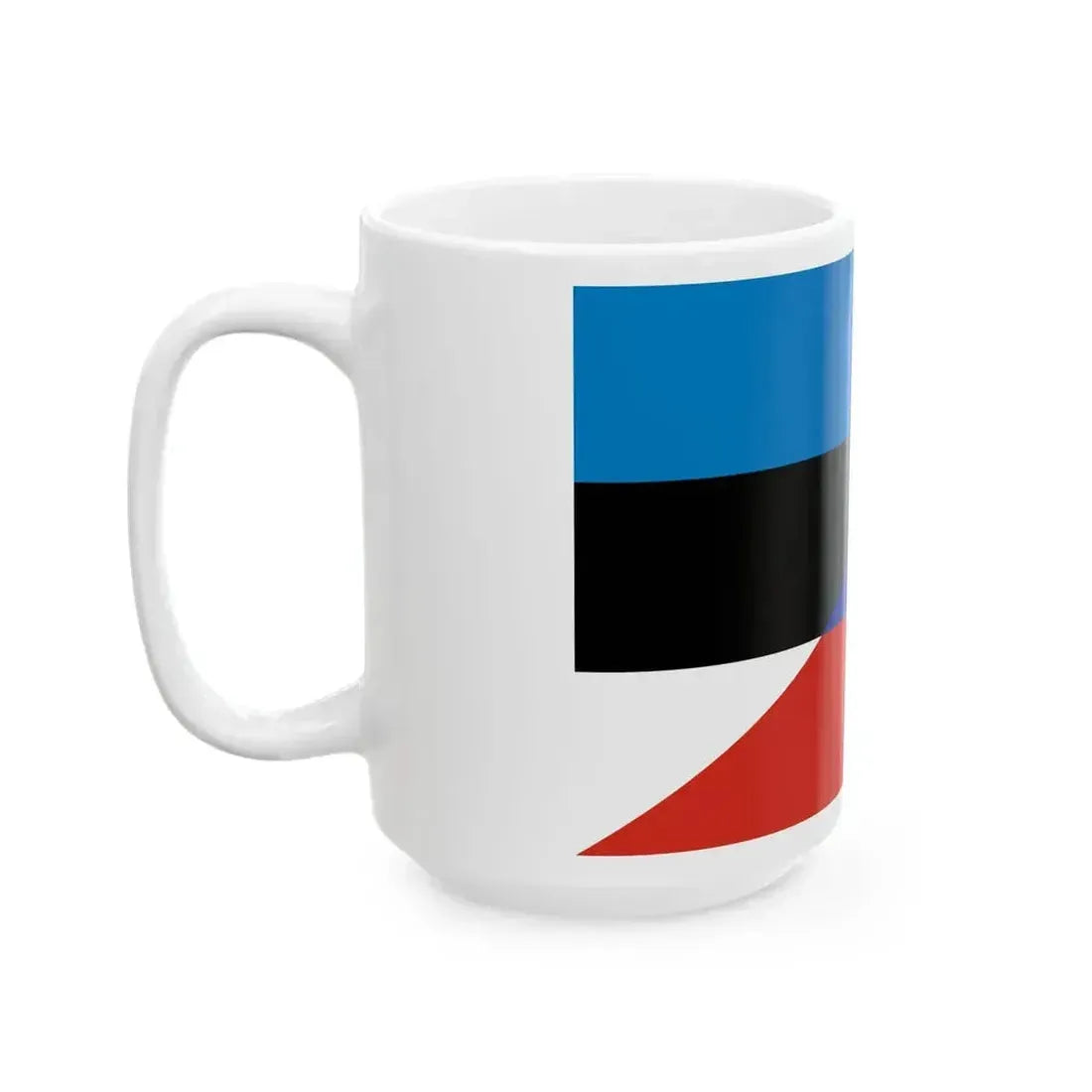 Flag of Estonia and Russia 2-3 (Estonia) White Coffee Mug - Go Mug Yourself