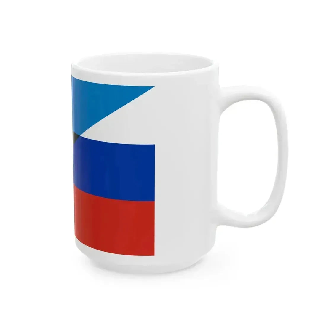 Flag of Estonia and Russia 2-3 (Estonia) White Coffee Mug - Go Mug Yourself