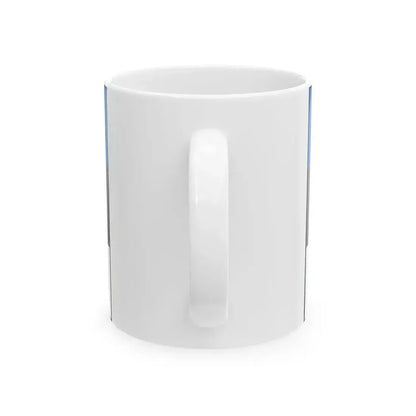 Flag of Estonia bordered (Estonia) White Coffee Mug - Go Mug Yourself