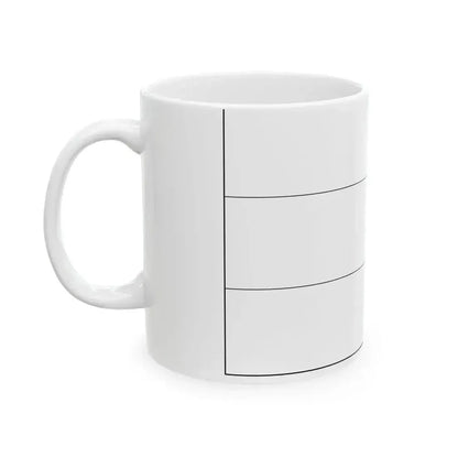 Flag of Estonia colouring page (Estonia) White Coffee Mug - Go Mug Yourself